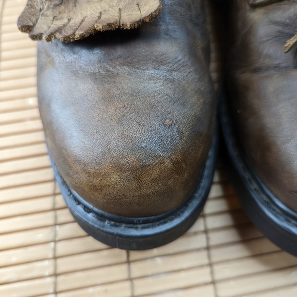 Tegopro Waterproof Brown leather steel toe Waterproof Hiker Work Boots Mens sz 9 - Picture 6 of 11